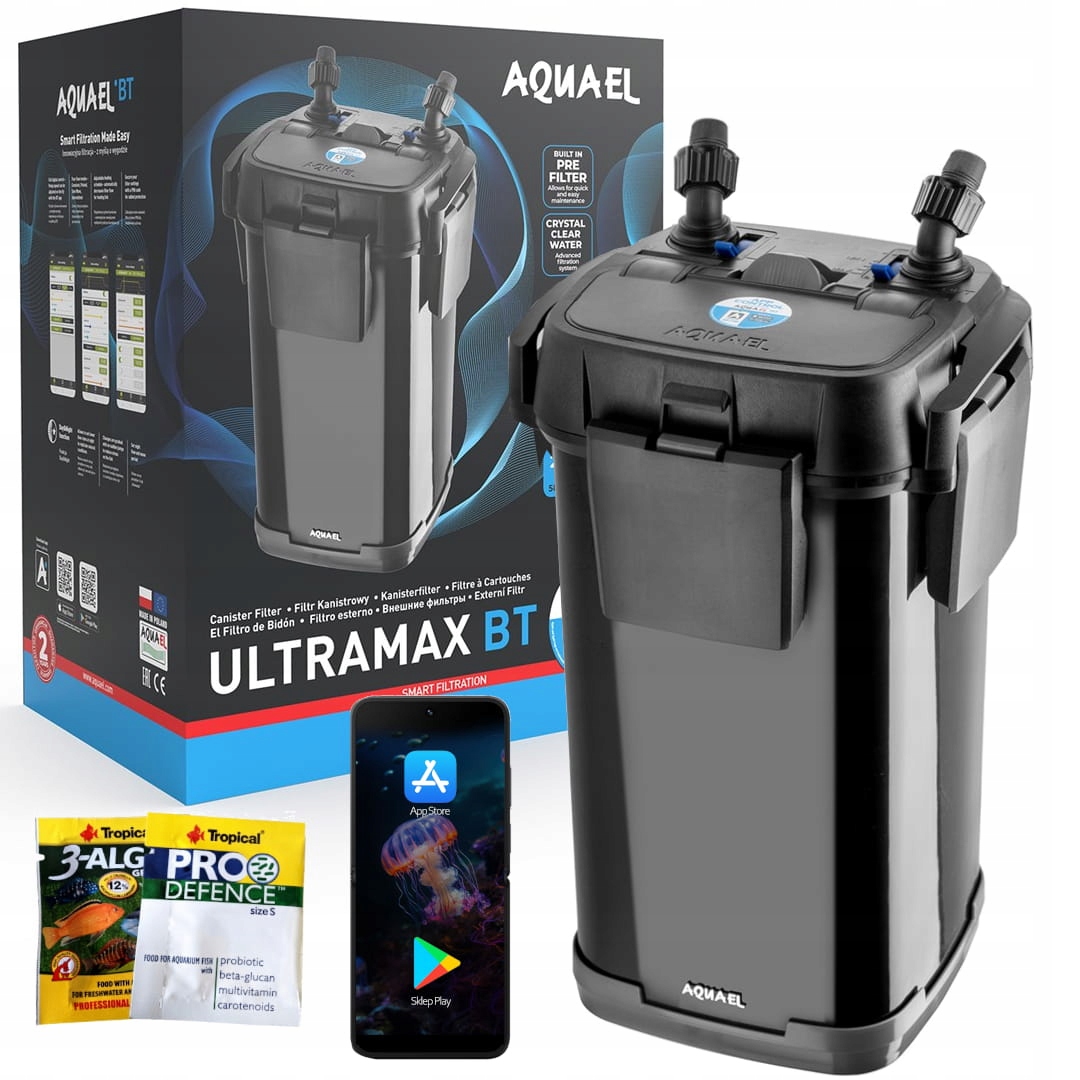 Aquael Ultramax Bt Vnější filtr do akvária 100-700 l s Bluetooth Bonus