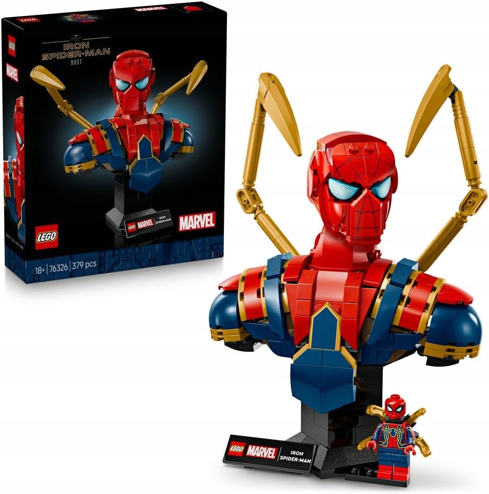 Lego Marvel Iron Spider-Man Pohyblivá busta Ramena 18+ 76326