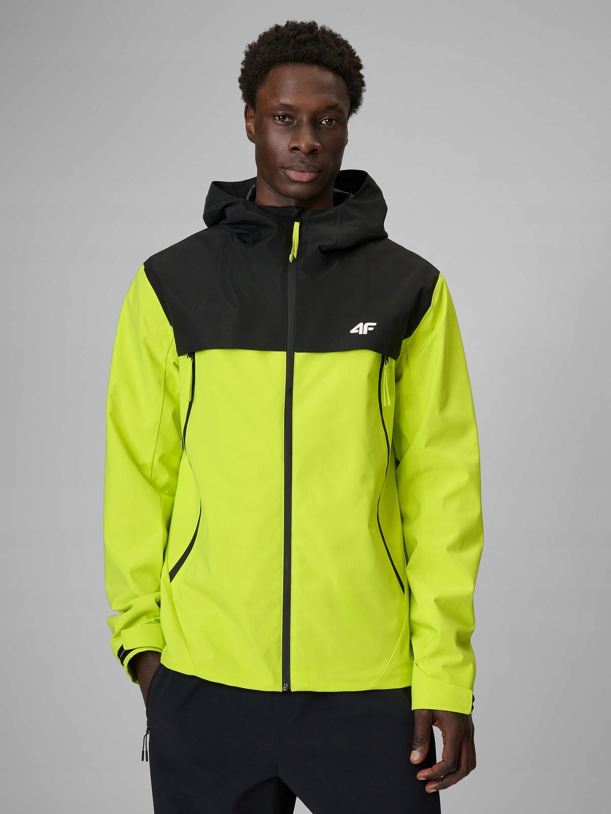 4F Pánská Přechodová Bunda Zelená Membrána XXL