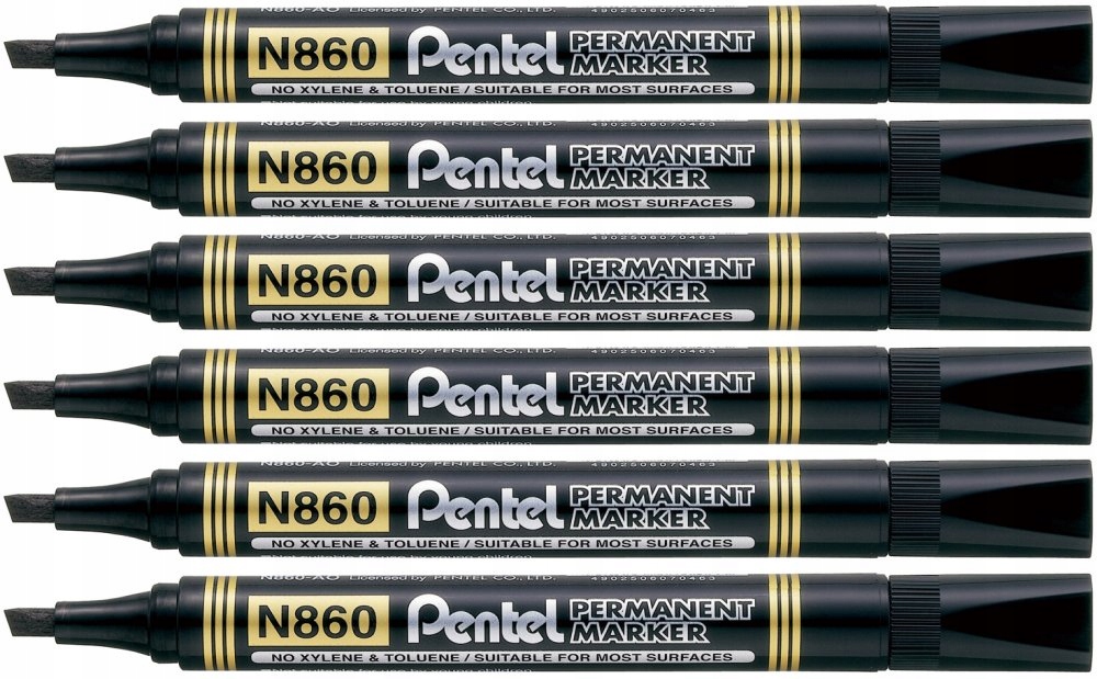 

Marker permanentny Czarny Zestaw Pentel N860