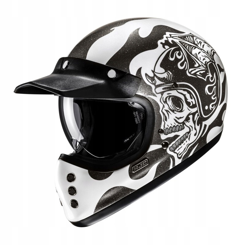 Motocyklová Prilba Hjc V60 Flame Black White M