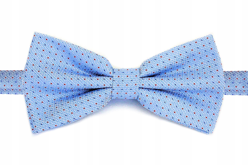 

Mucha Muszka Męska Muchy 12x6cm Błękitna W Kropki