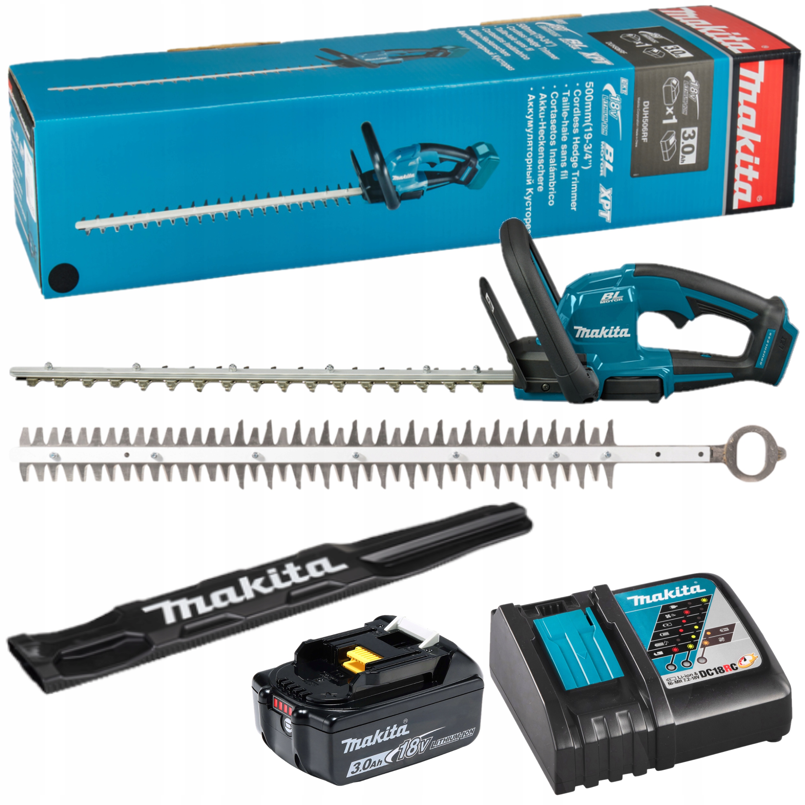 Makita DUH506RF Akumulátorové Nůžky Na Živý Plot 500MM 18V Li-lon 3Ah