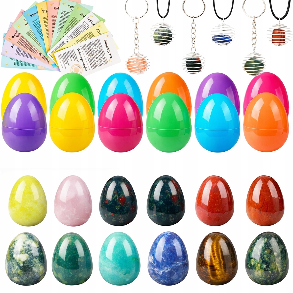 12 ks naplněných velikonočních vajíček s drahými kameny