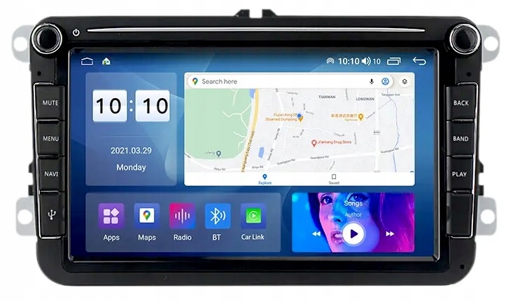 RADIO ANDROID GPS VW PASSAT B6 B7 GOLF V VI CARPLAY WIFI 4/64GB MODEM SIM