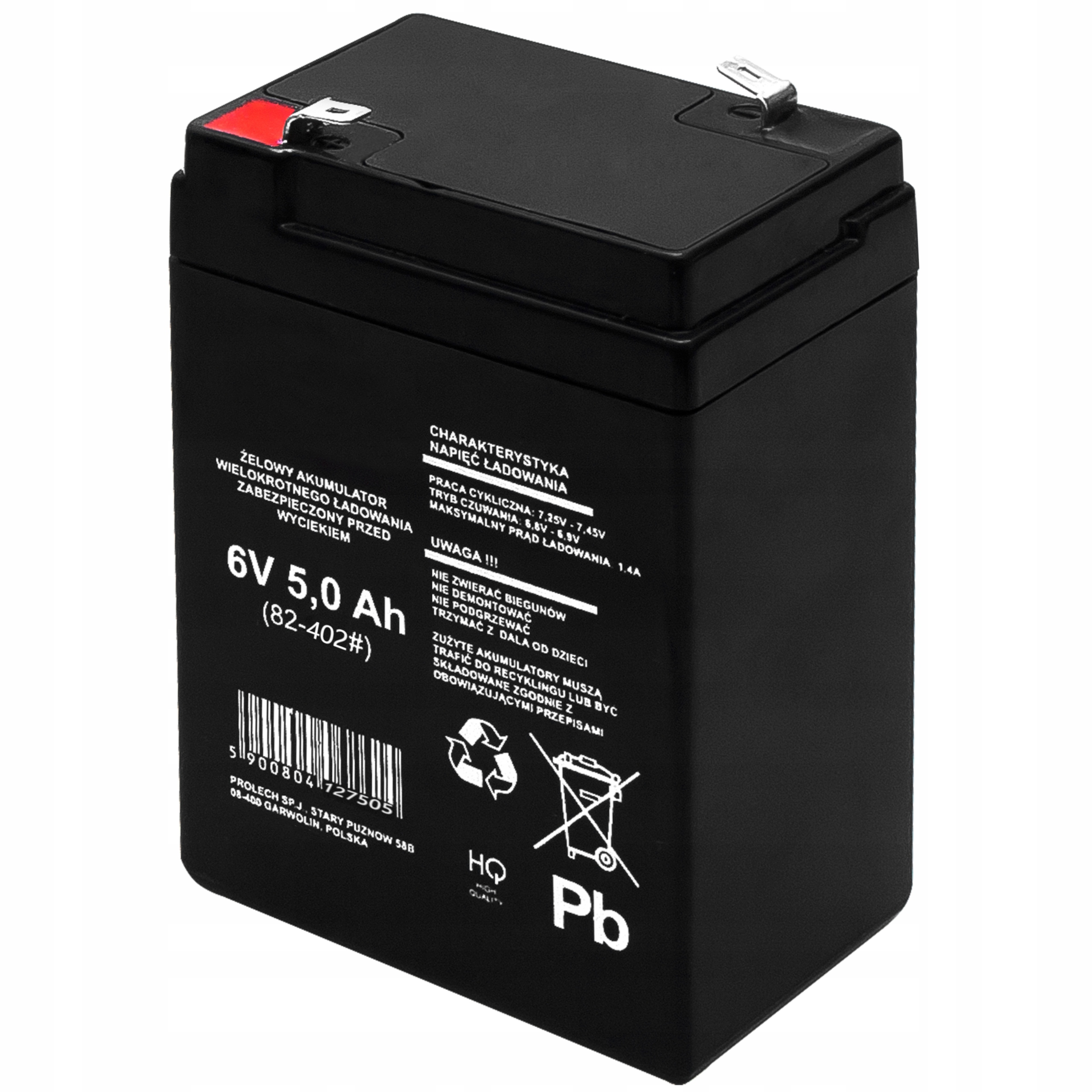 AKUMULATOR ŻELOWY AGM BEZOBSŁUGOWY 6V 5Ah AUT