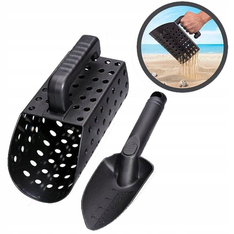 Sada Lopata Na Hledání Na Pláži V Piaasu Síto Czerpak Prosévač