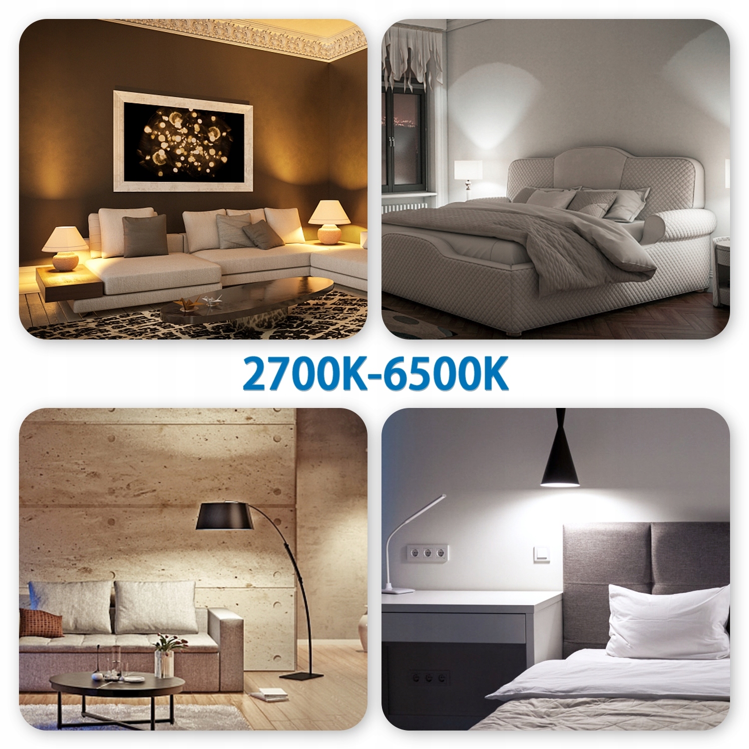 INTELIGENTNA ŻARÓWKA LED G45 E14 Wi-Fi 6,5W RGB+2700K-6500K Moc 6.5 W