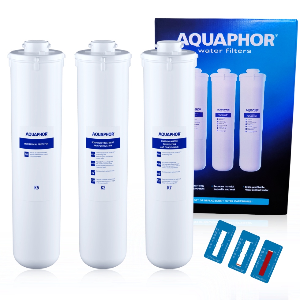 Zestaw K5, K2, K7 filtry do Aquaphor Kryształ A wskaźnik