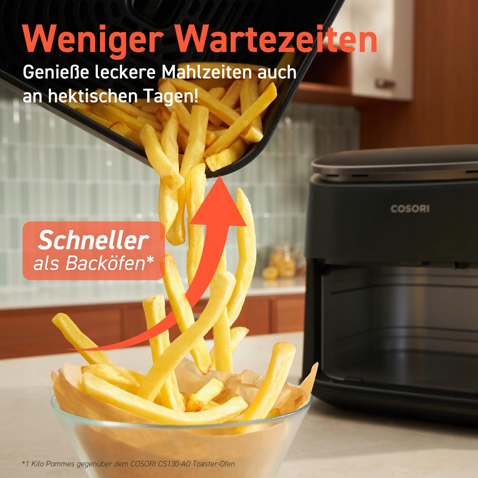 COSORI Frytkownica Beztłuszczowa Airfryer 9w1 XXL 6L Cicha Energooszczędna — miniatura 3