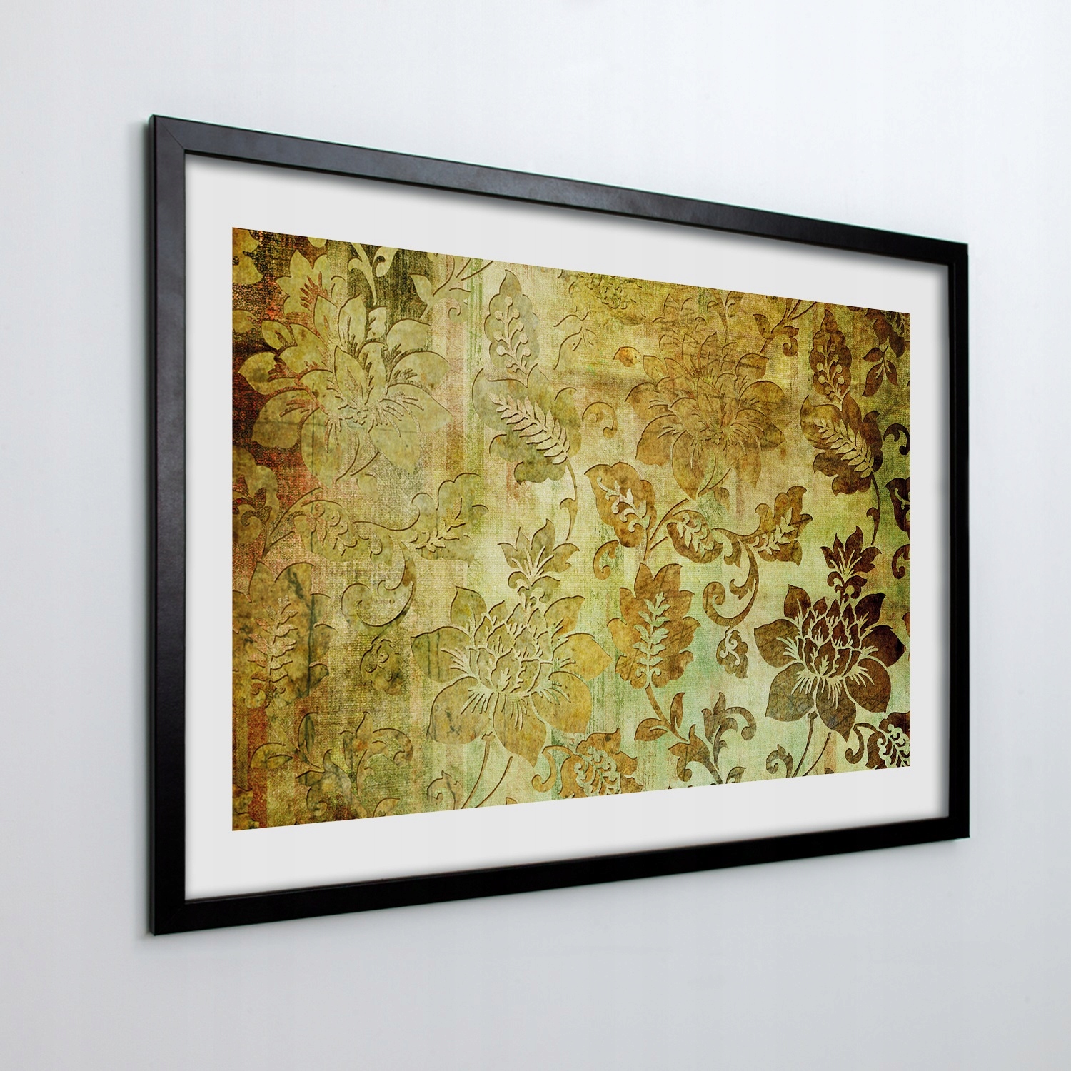 Obraz v rámu na zeď Květiny list vzor 70x50 cm