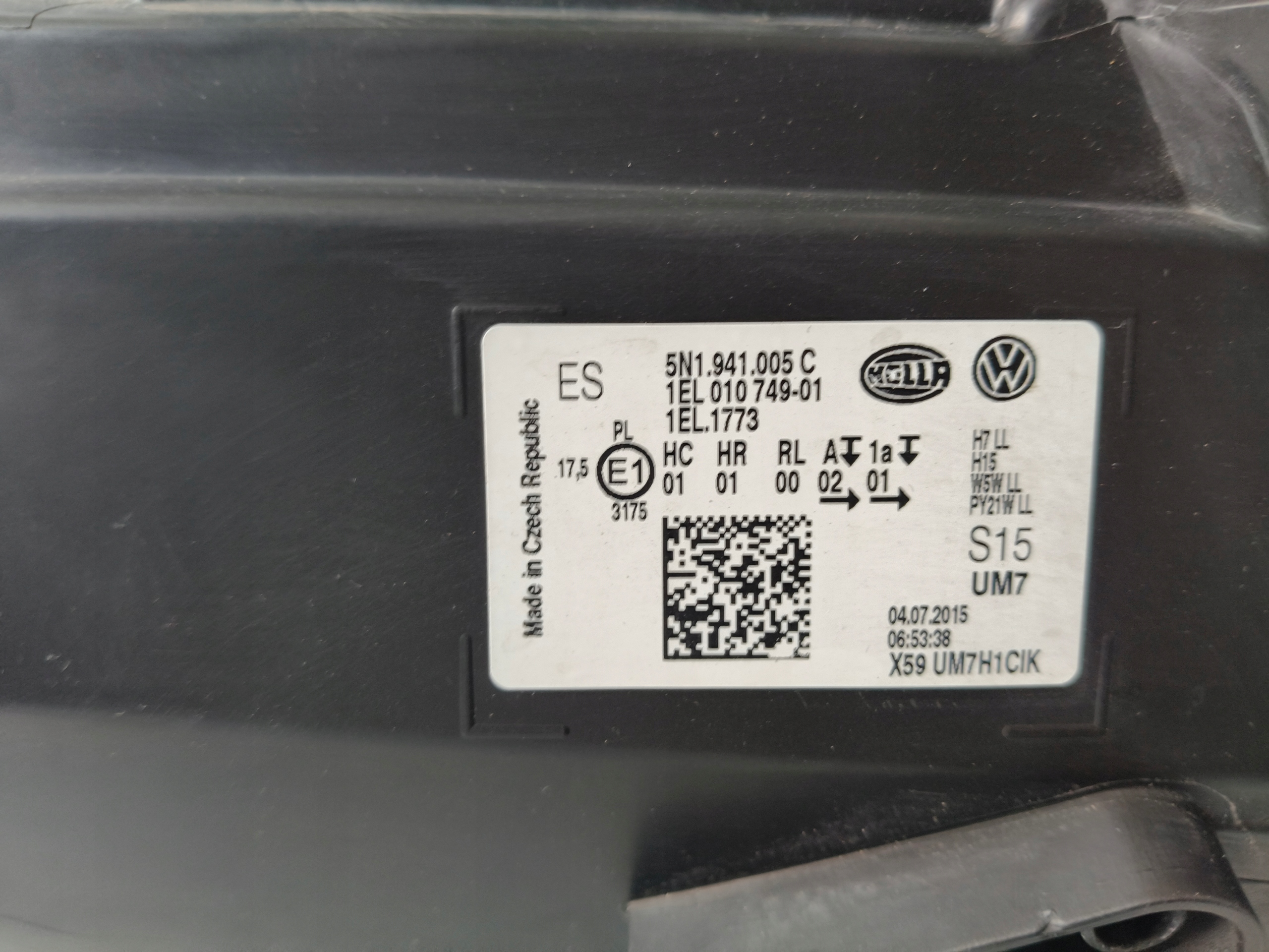 light left REFLEKTOR VW TIGUAN 5N 5N0 11-15 LIFT