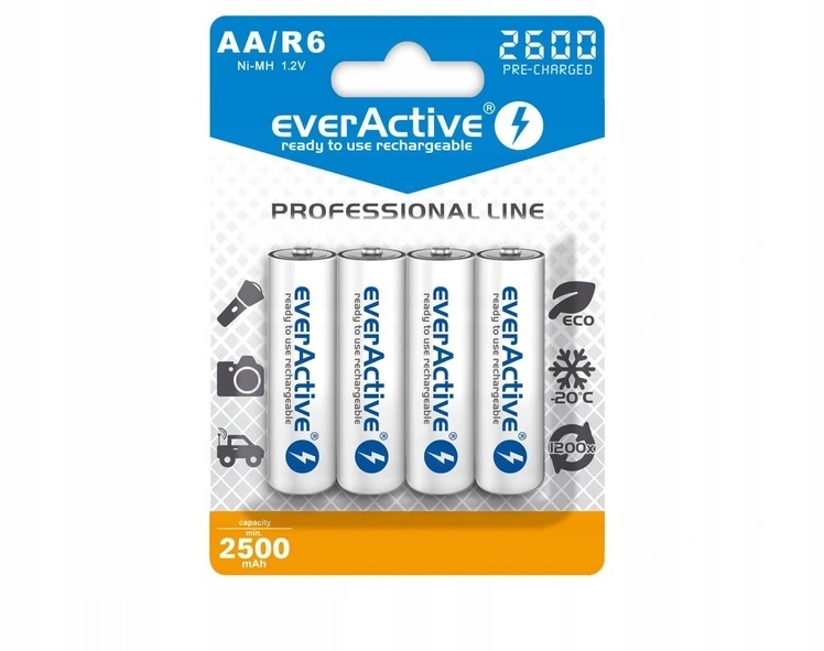

Akumulatorki Everactive R6 Aa 2600mAh 4szt Wa-Wa