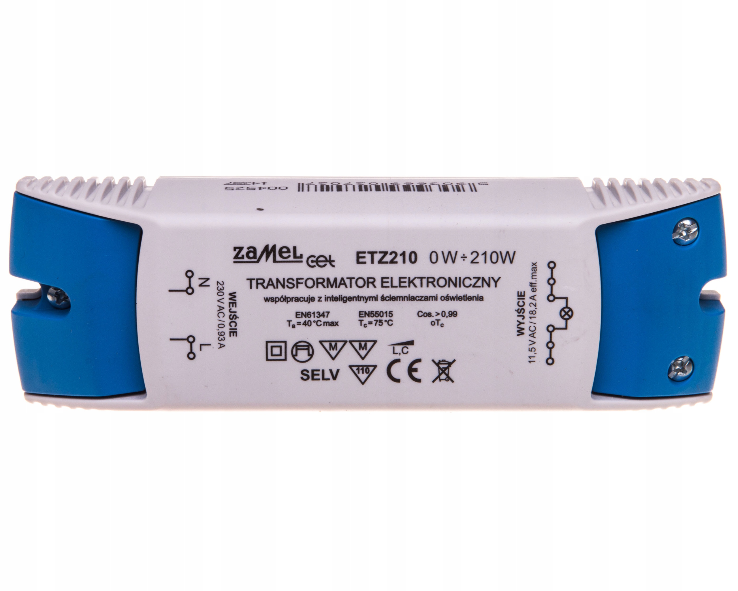 Elektronický transformátor 230V 11,5V 0 210W Zamel Etz 210