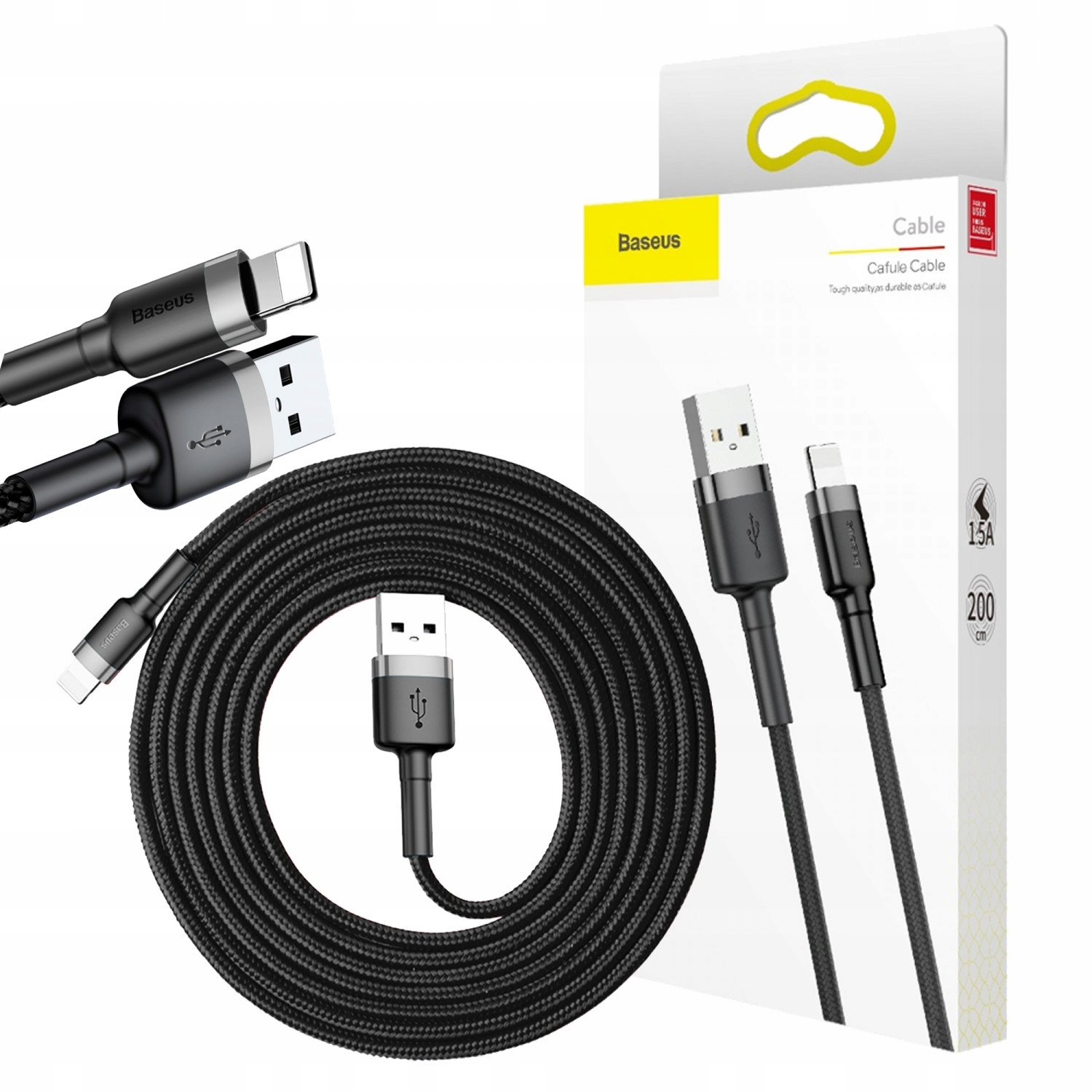 

Kabel Baseus Mocny Usb 2M Do Iphone 12/ Pro/ Max