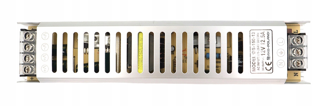 ZASILACZ 12V LED 150W 12,5A Slim Montażowy Modułowy Do Taśmy MONO RGB Marka AKB-Poland