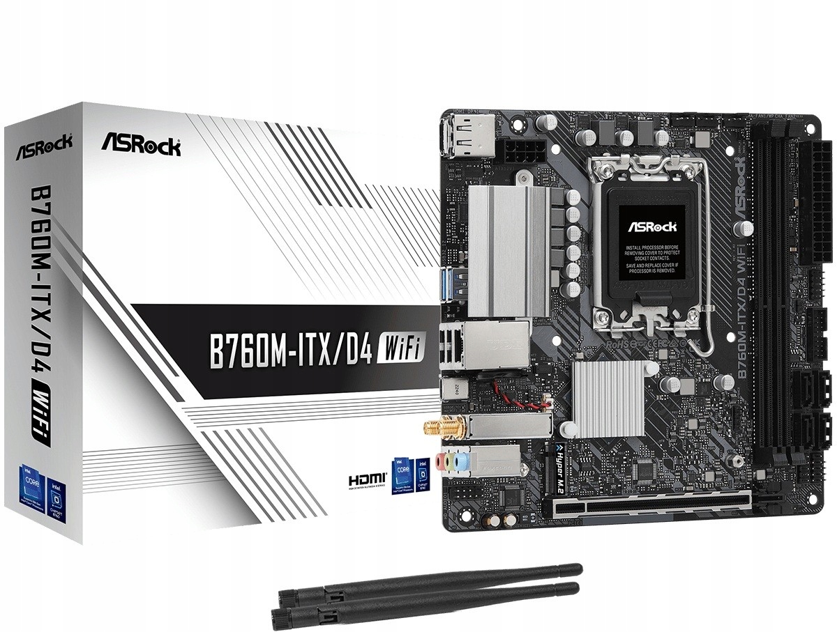 Asrock Základní deska B760M-ITX D4 Wifi s1700 2DDR4 mITX M.2 Usb-c