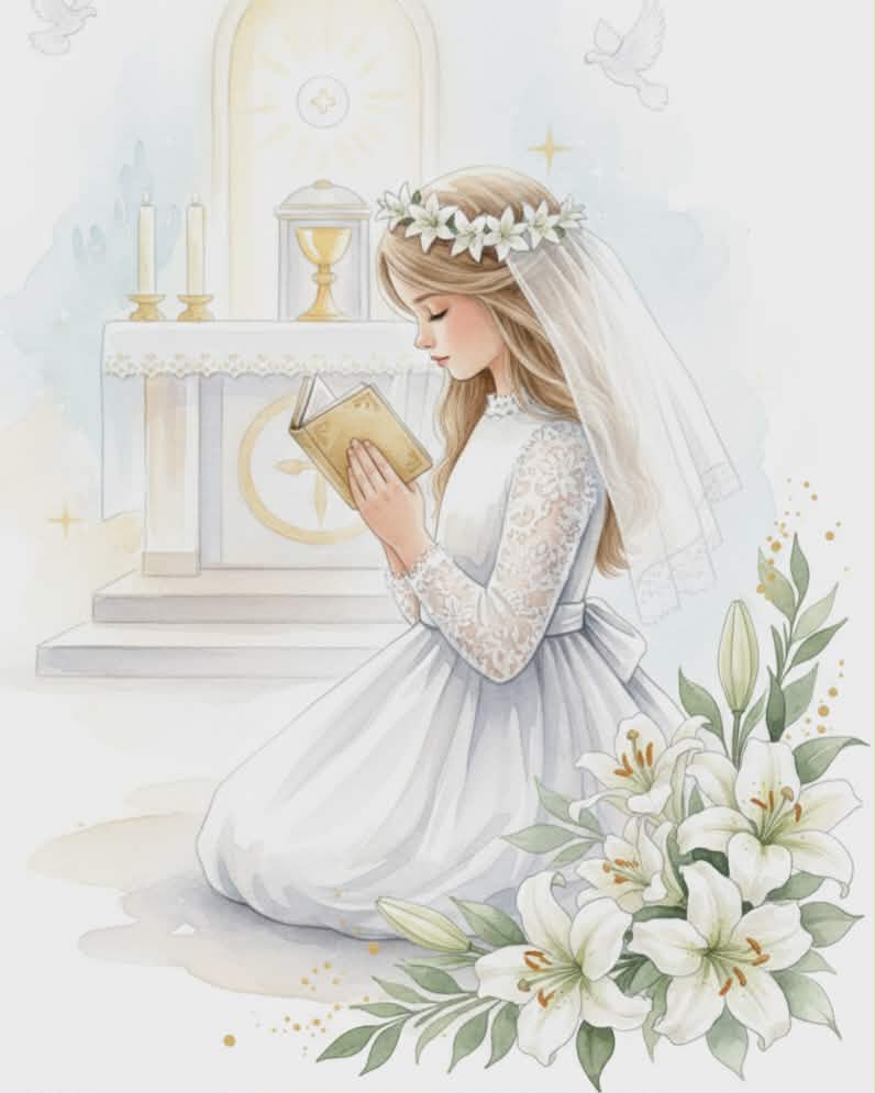 Diamond Painting První Svaté Přijímání Náboženství Velké 80x100 cm