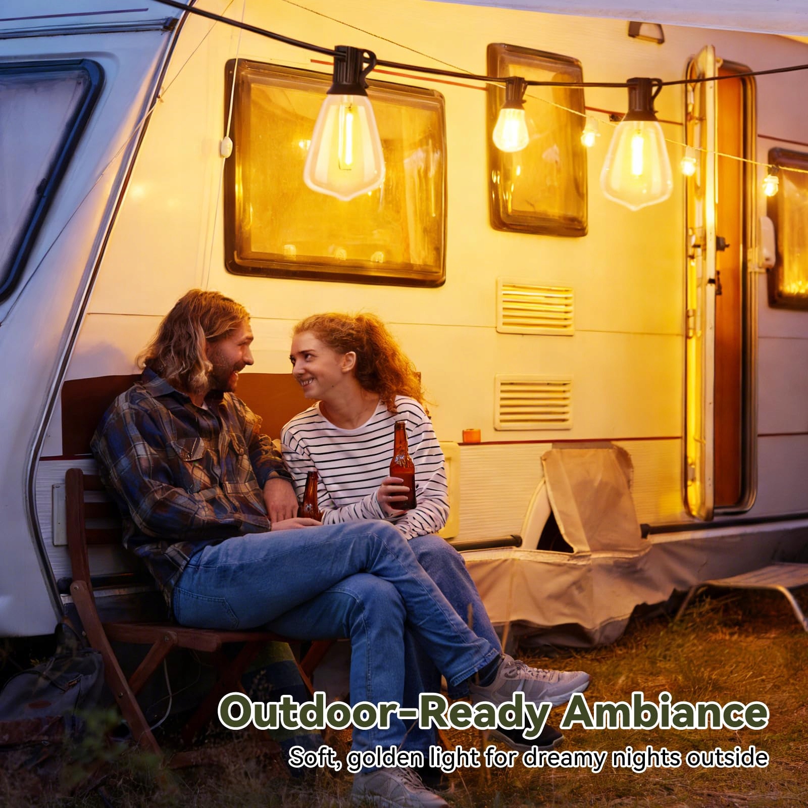 WWEIXUN LED Girlanda 15M ST38 Vintage 21 Żarówek IP44 Wodoodporna — miniatura 7