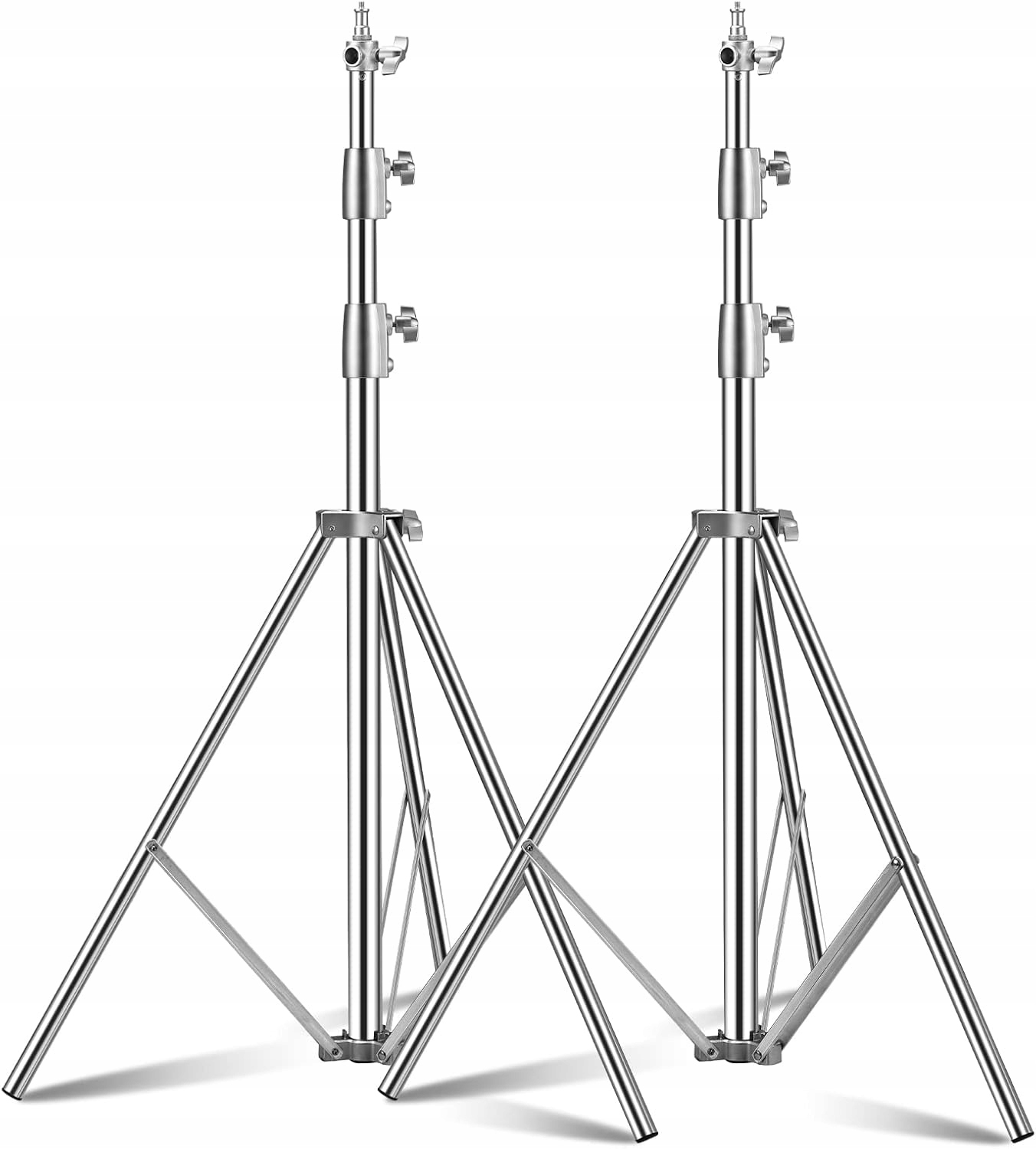 2x osvetľovací statív pre štúdiové lampy 2,8 m Nosnosť 10 kg Nerezová Oceľ