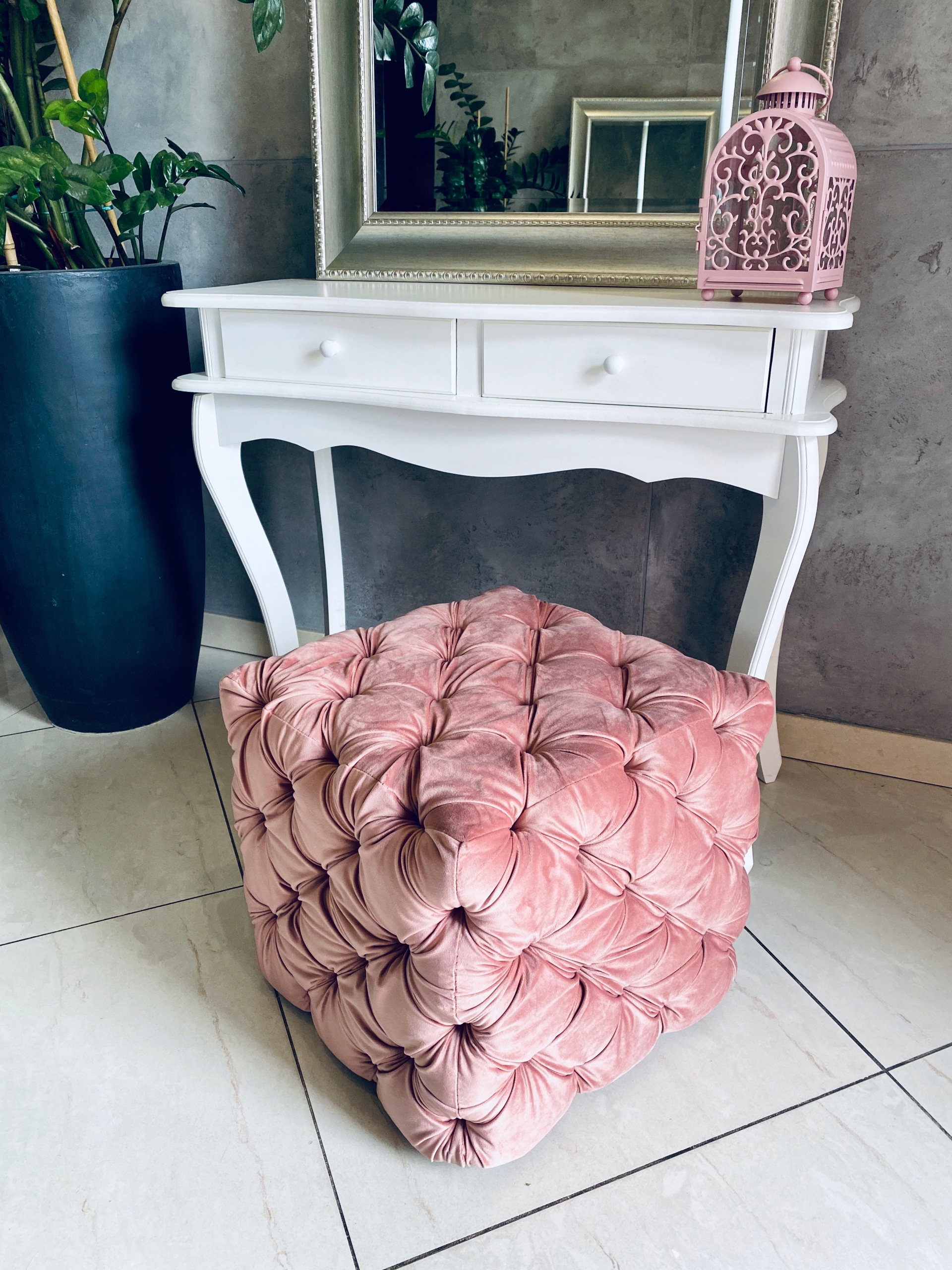 PUFA Kostka Kwadratowa Pikowana GLAMOUR do Salonu