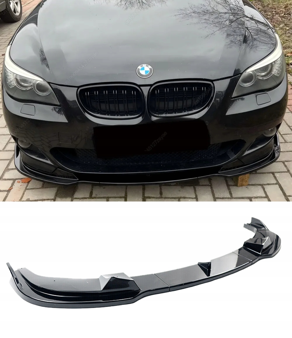 Přední Nárazníková Krytka Pro Bmw E60 E61 2003-2010 M, Sada Černý Lesk