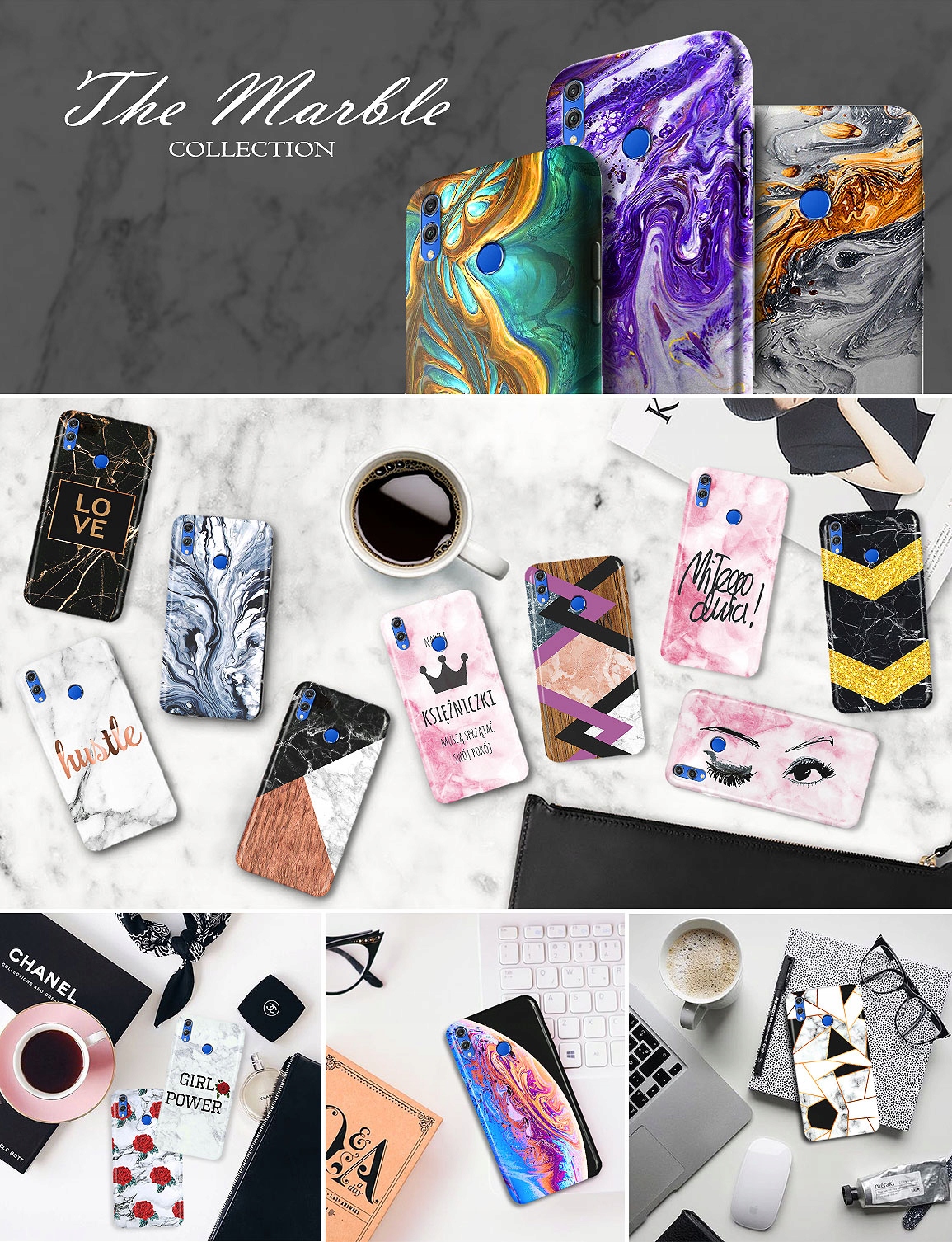 PREMIUM ETUI DO HUAWEI HONOR 8X NAJLEPSZE WZORY Marka Inna