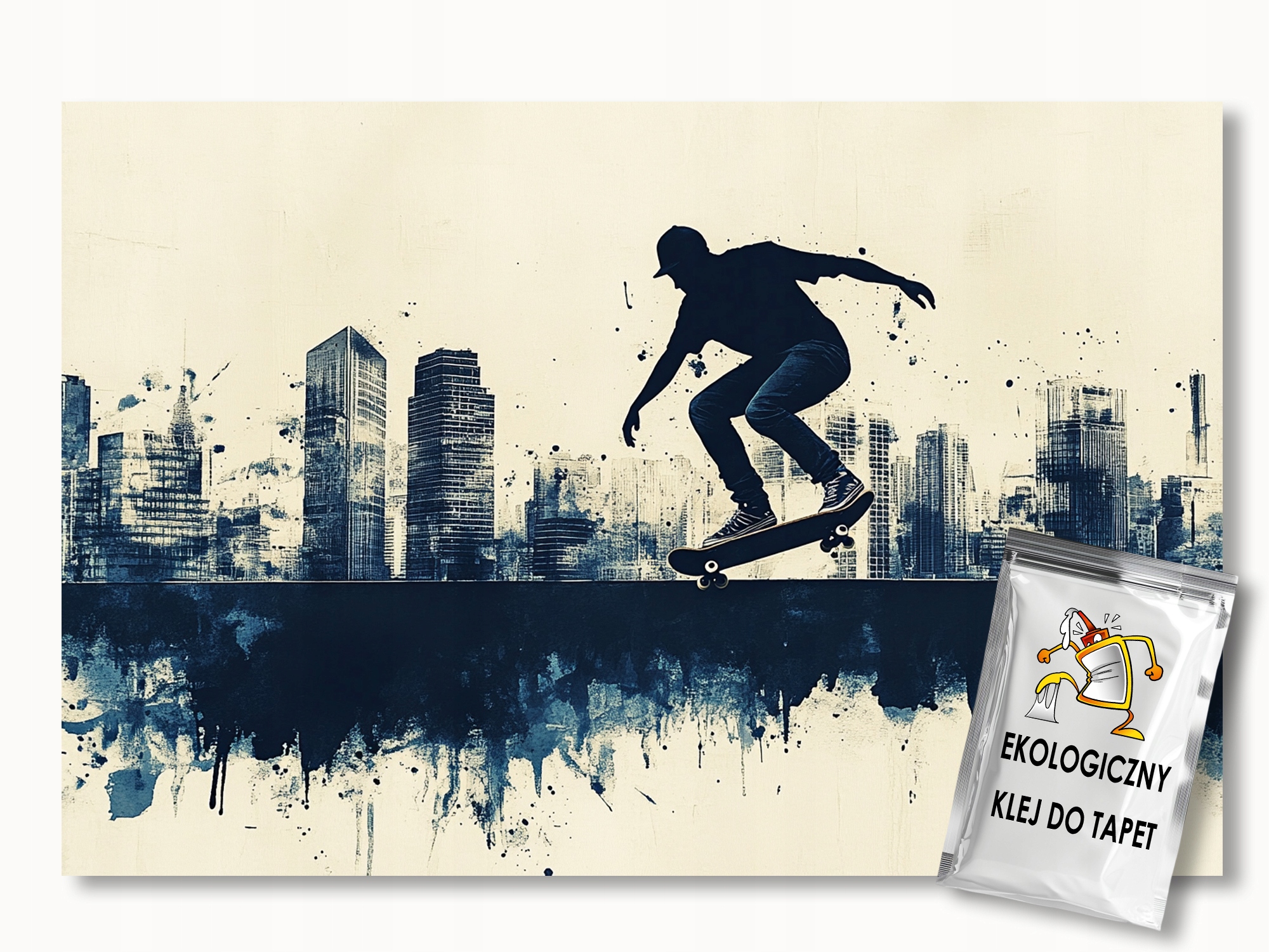 Fototapeta Flizelina Město Panorama Sport Deskorolka Skater 400x280 110g