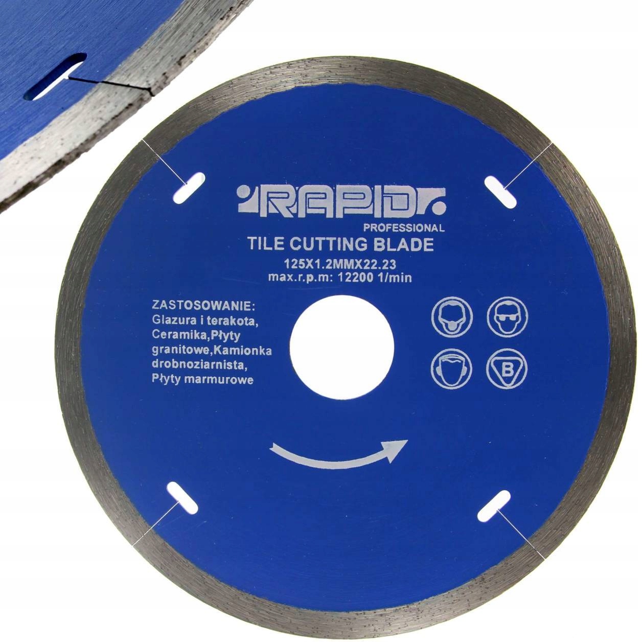 

Rapid 125 mm Tarcza Diamentowa Gładka Glazura