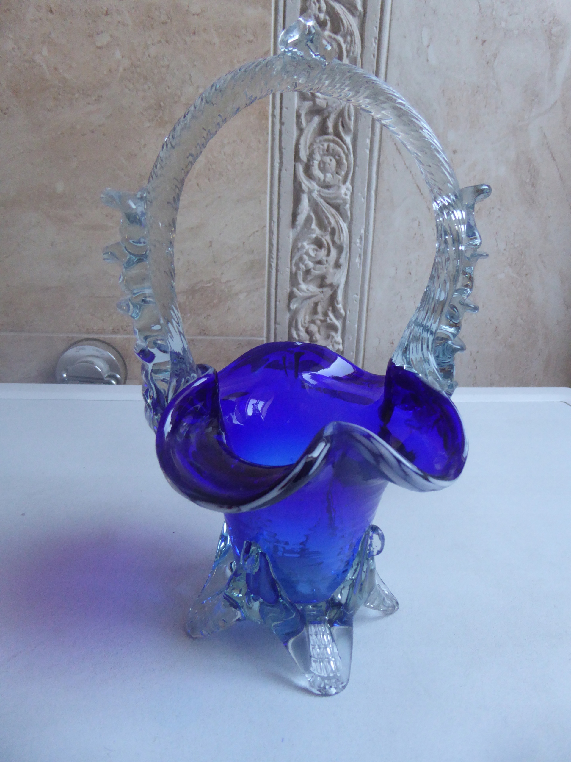 kryształowy koszyk kobalt POLECAM