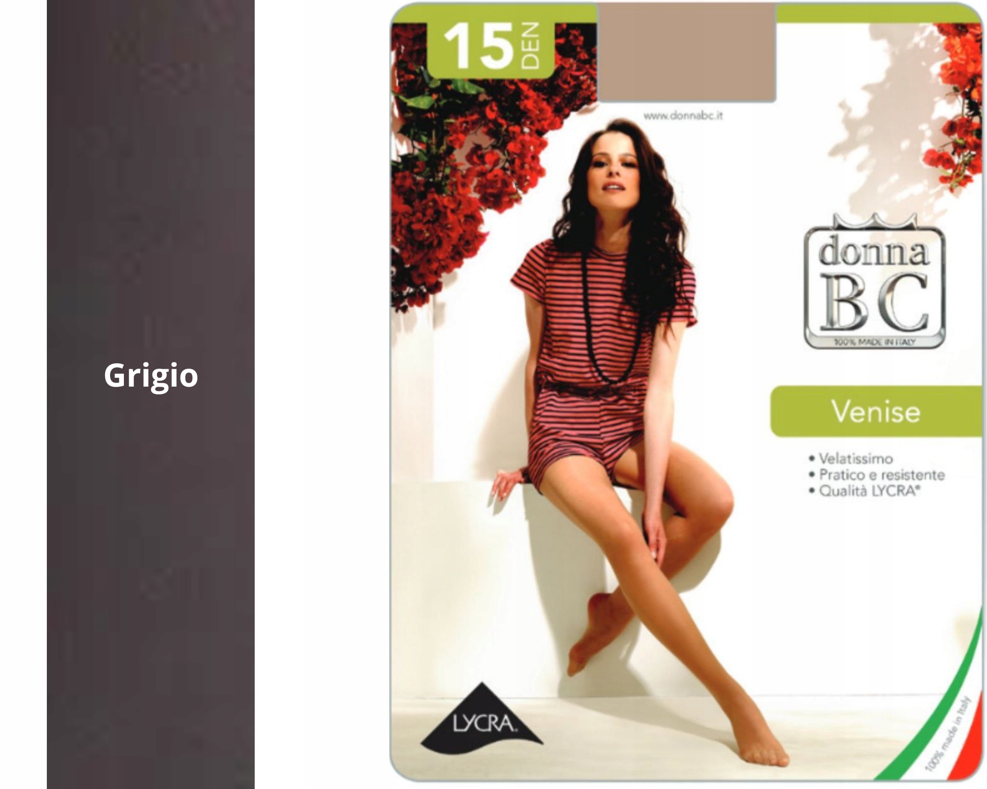 Rajstopy donna B.C. Venise 15 den, Grogio (XL)