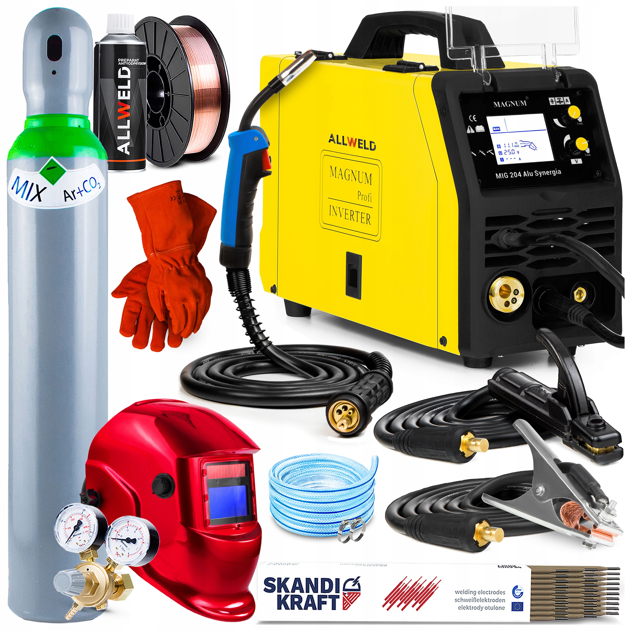 Svářečka Migomat Magnum Mig 204 Alu Synergie Mma Tig Hliník 200A 230V