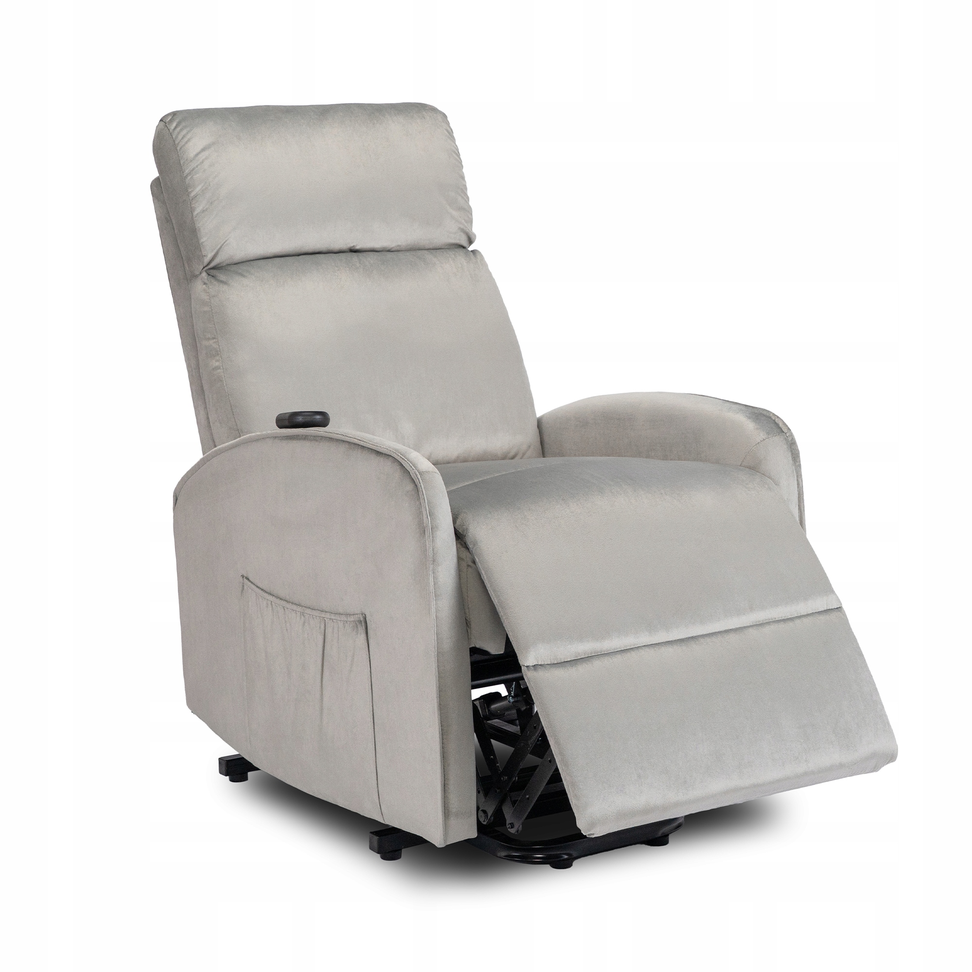 Rozkládací křeslo s podnožkou pro seniory Šedá Colton