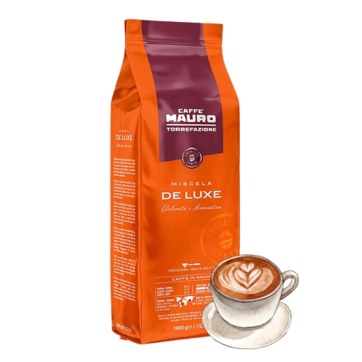 CaffeeMauro De Luxe włoska kawa ziarnista 1 kg