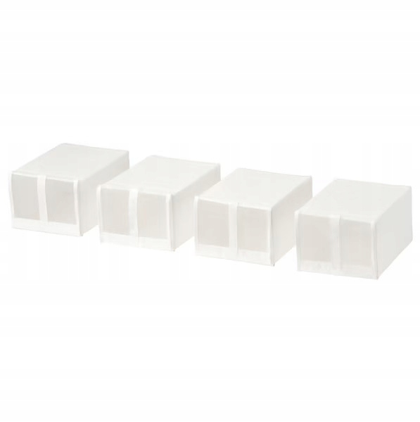 

Ikea komplet pojemników Pudelko Na Buty Skubb 4szt