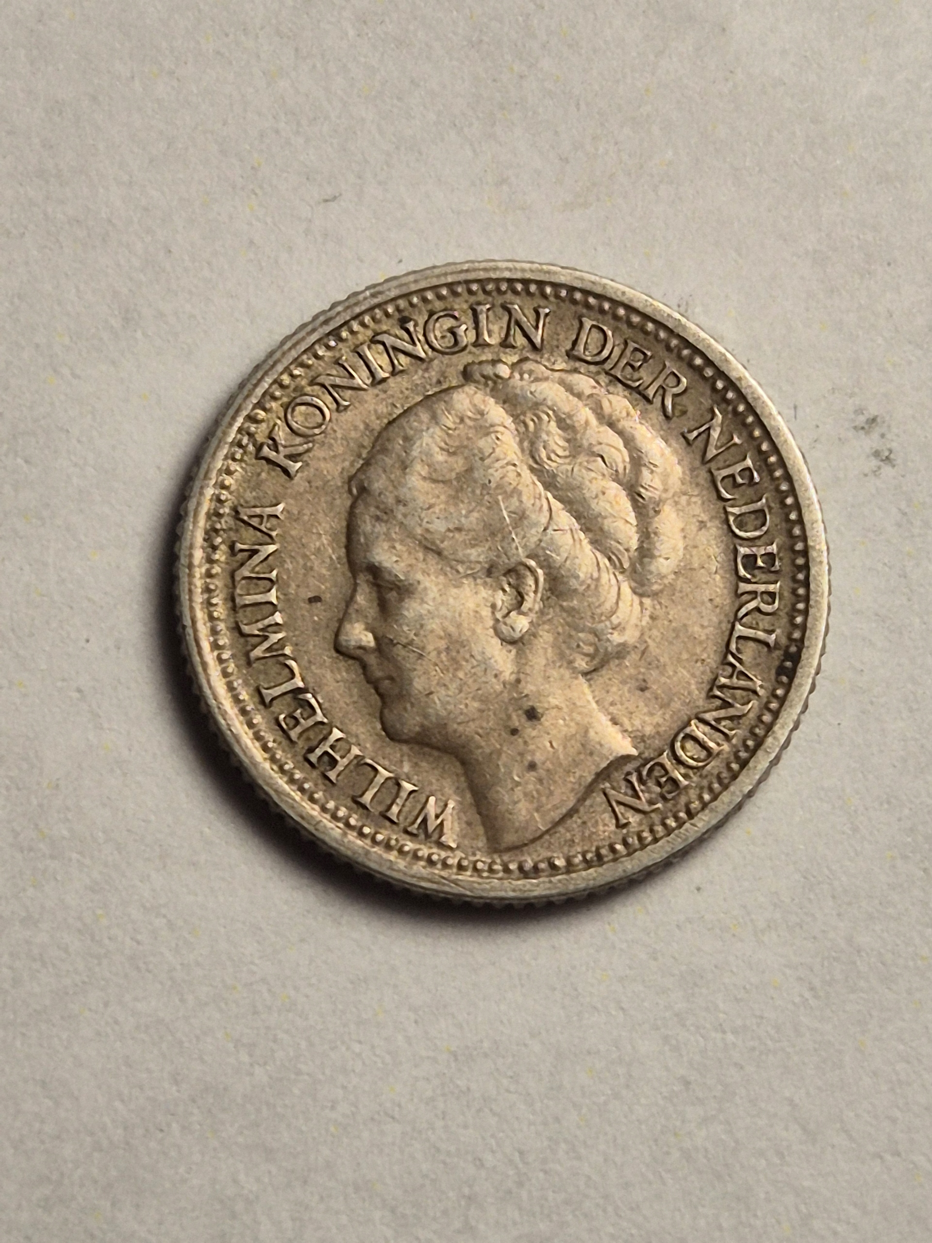 10 centów 1938 Ag Holandia