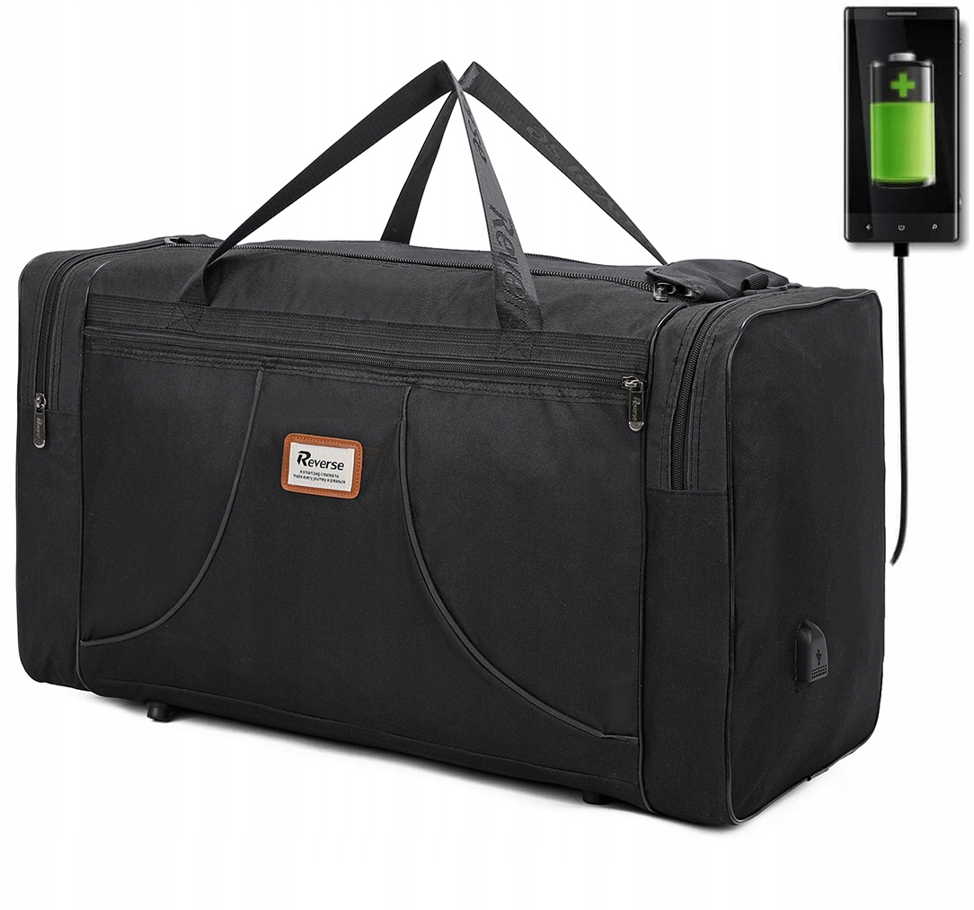 MOCNA TORBA PODRÓŻNA SPORTOWA Treningowa USB 100L