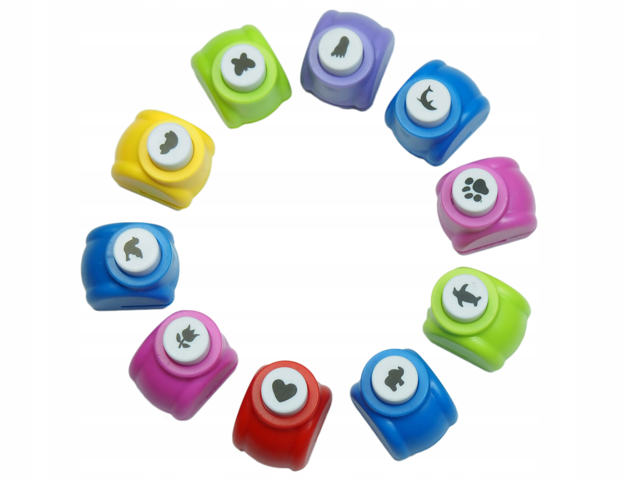 10 SZT ZESTAW DZIURKACZY DO PAPIERU OZDOBNE MOTYW Marka JP