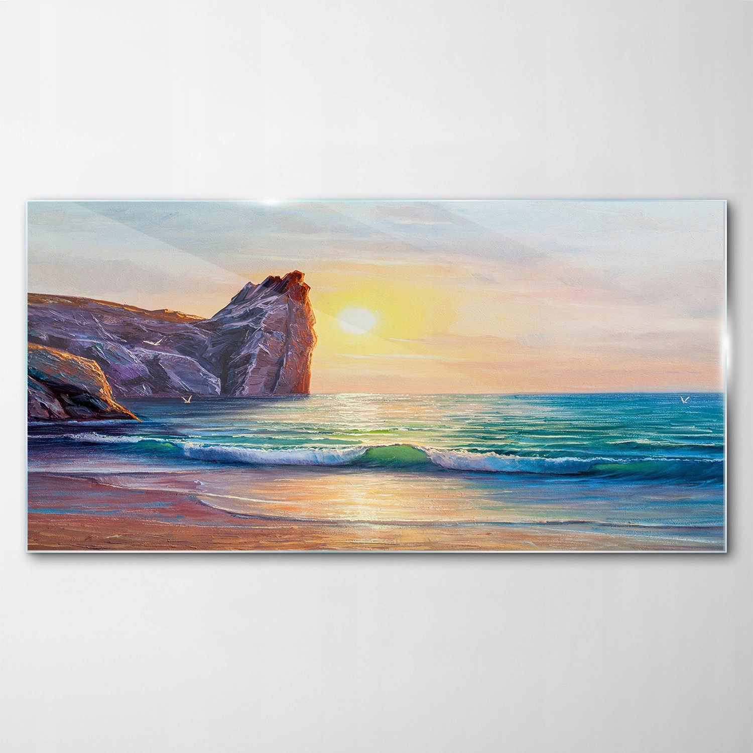 

Hartowany Obraz Szklany Morze Zachód Słońca 120x60