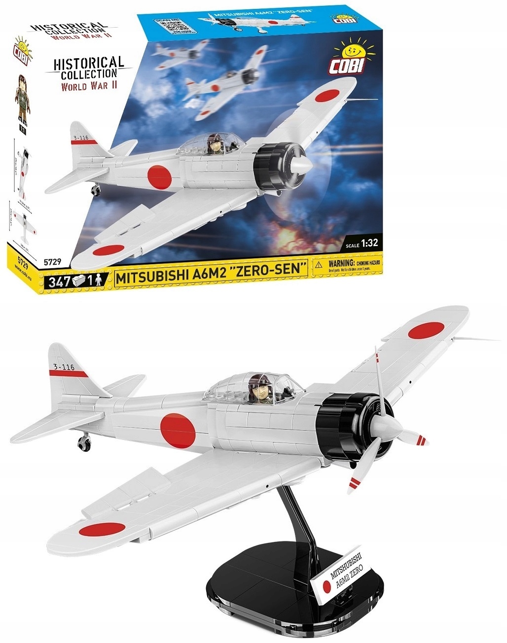 Klocki Cobi 5729 Mitsubishi A6M2 Zero-Sen