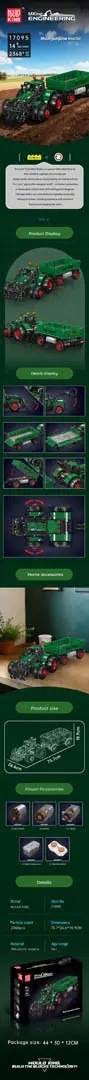 Zestaw Klocków Traktor z Przyczepą 2368el. Ramiz