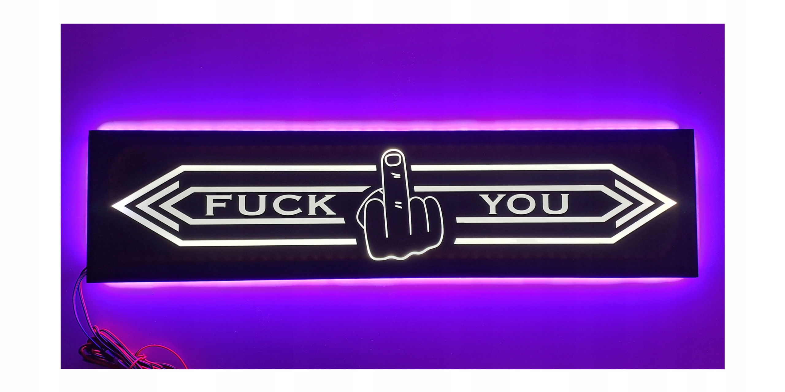 Led tabuľa Fuck You nad posteľ s podsvietením kabíny Rgb Tir Lkw