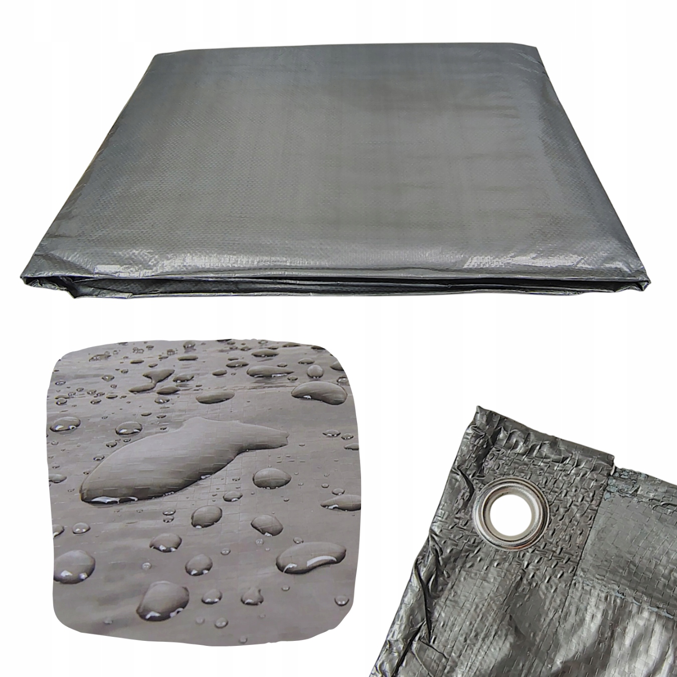 Plachta 120g/m2 Silná 6x10 Stříbrná Voděodolná Uv++