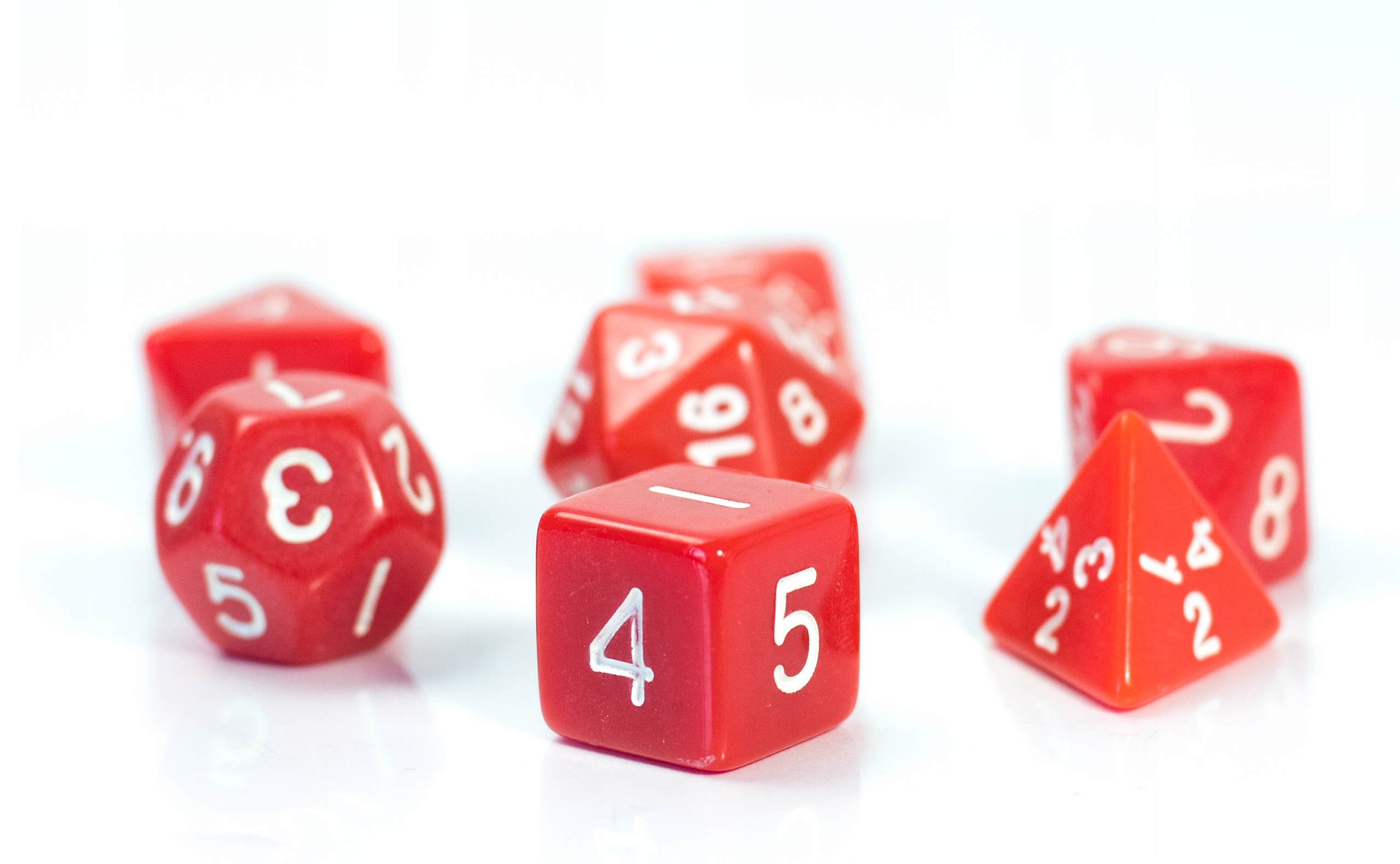 

Czerwony Zestaw 7 Kości Kostek Rpg