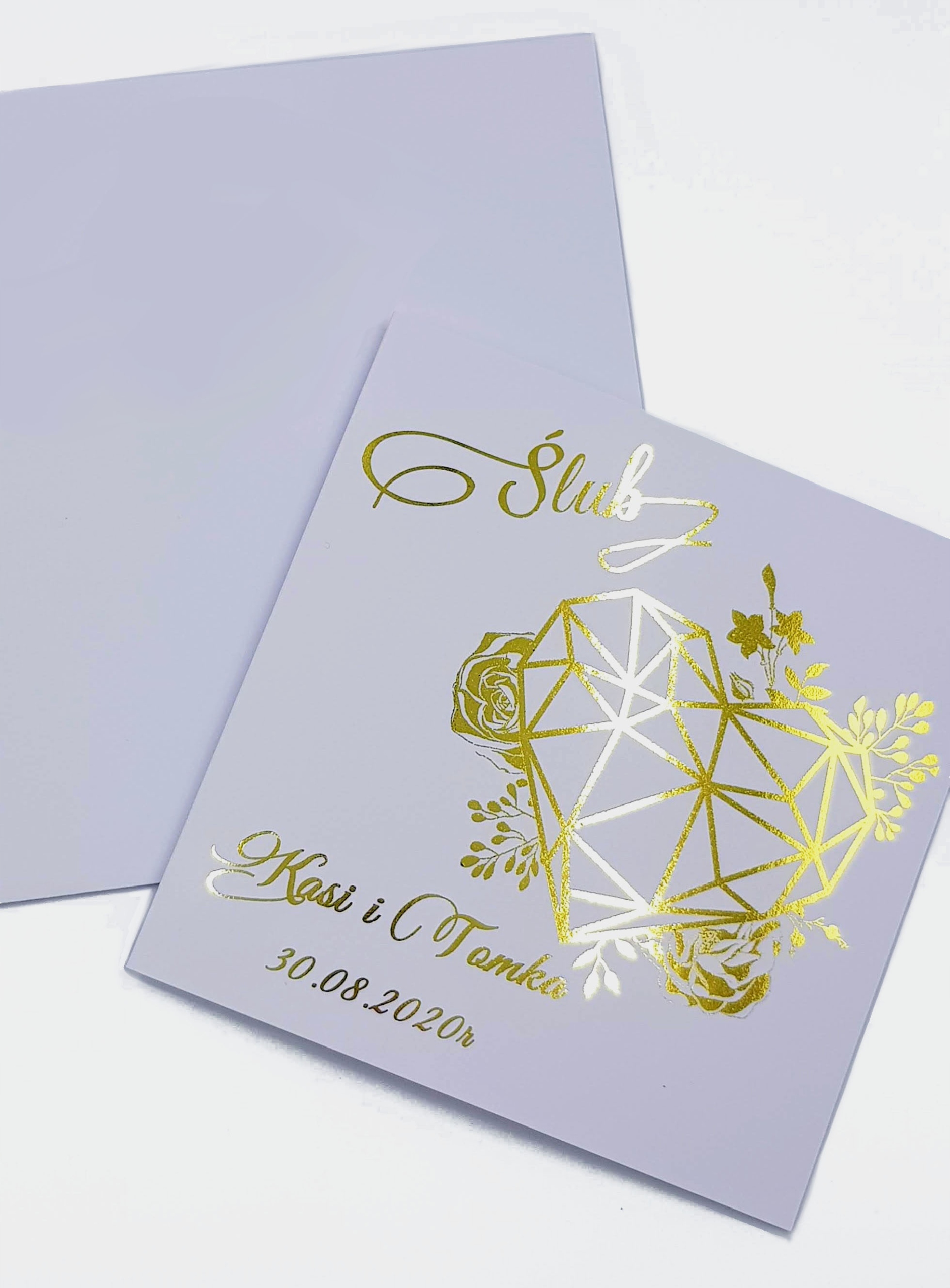 ZAPROSZENIA WESELE ŚLUB ZŁOCONE ZŁOTE SERCE