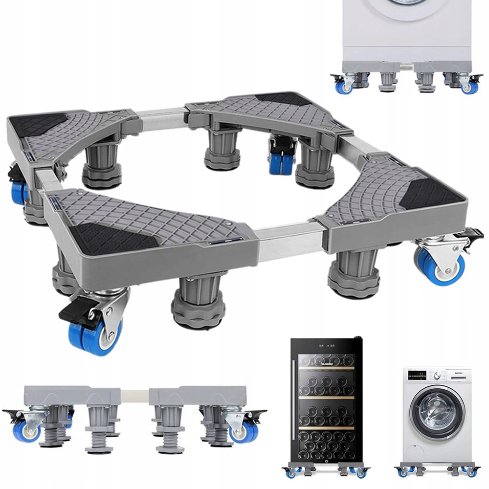 Mobilna Podstawa Pod Pralkę Lodówkę Z Regulacją Nóg I 4 Kółkami Stabilna