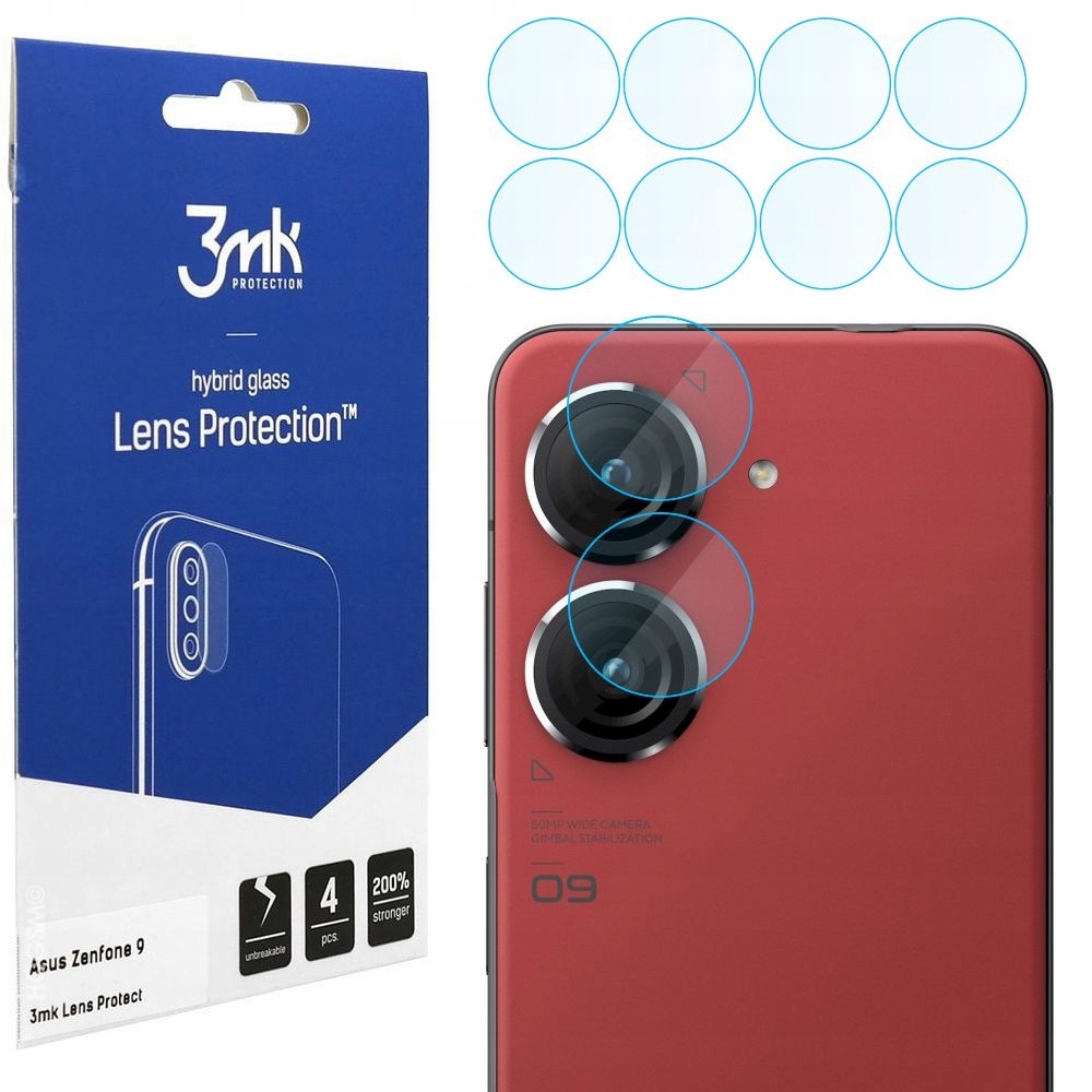 

Szkło na Aparat 3mk 4 Szt do Asus Zenfone 9