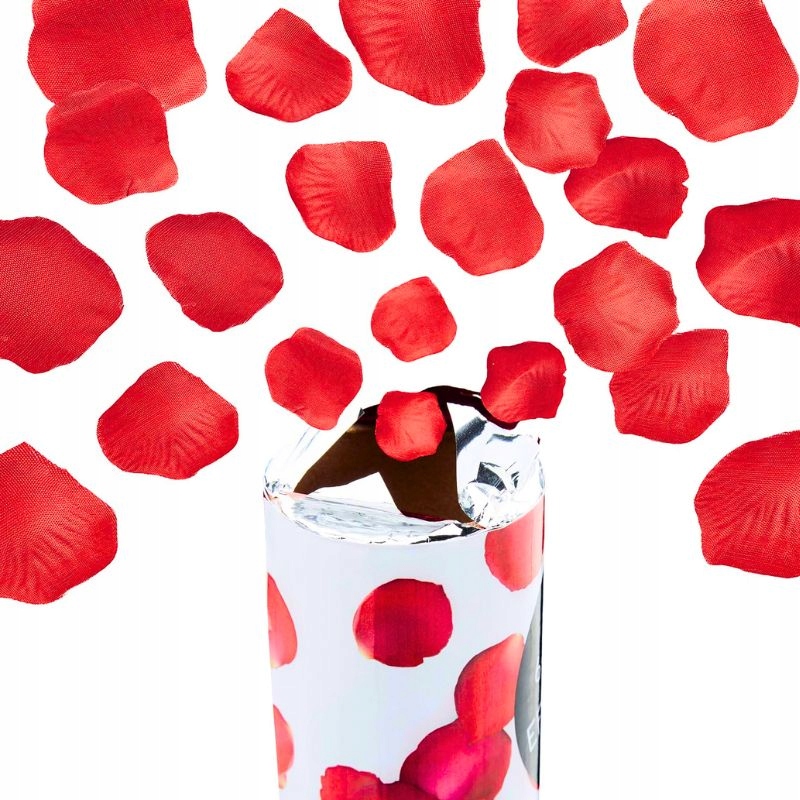 KONFETTI TUBY STRZELAJĄCE PŁATKI RÓŻ CZERWONE WESELE ŚLUB RANDKA - 3 SZTUKI Marka Party Deco