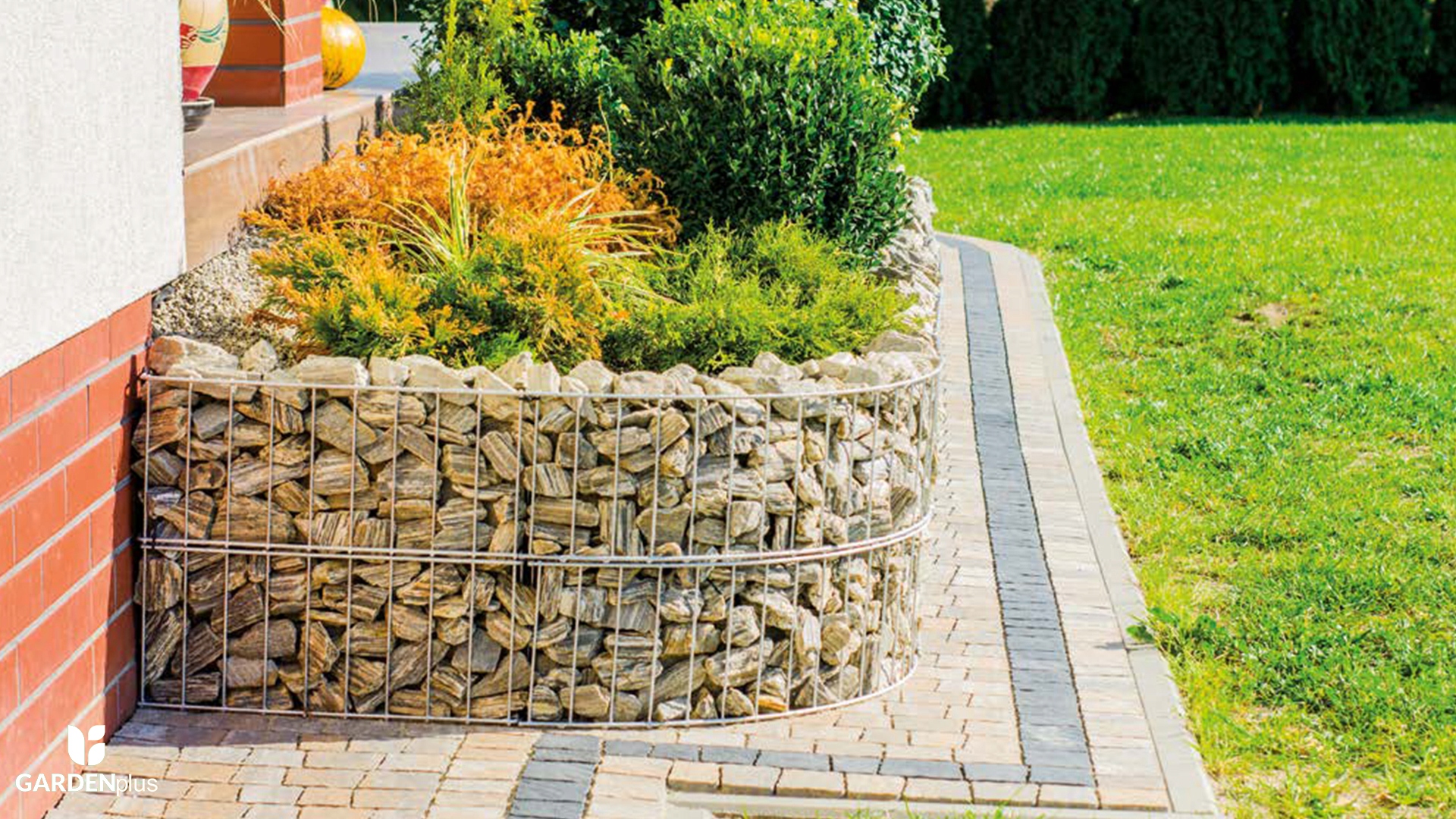 Obrzeże metalowe ogrodzenie Gabion Proste 51x11x20cm stalowe Producent GardenPlus+