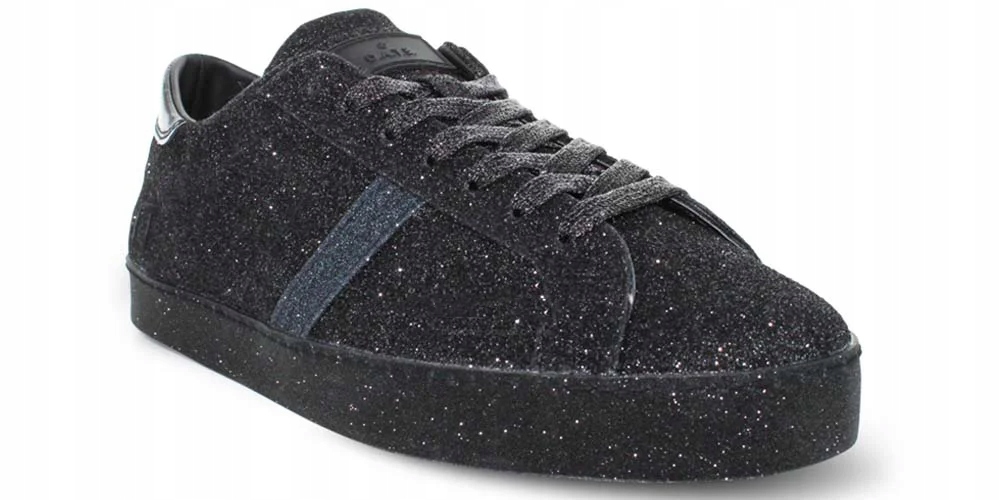 D.a.t.e. Dámské polobotky Hill Low Total Glitter velikost 36 černé